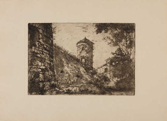 Каменец-Подольск. 12 офортов памятников архитектуры. И.Р. Гольдберг, В.В. Федосеев. Б. м., 1945